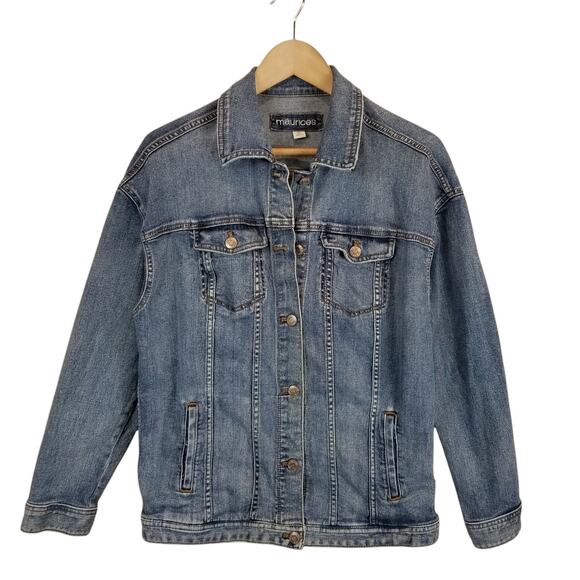 Maurices Women's Denim Jean Trucker Jacket Size Small - Picture 1 of 6